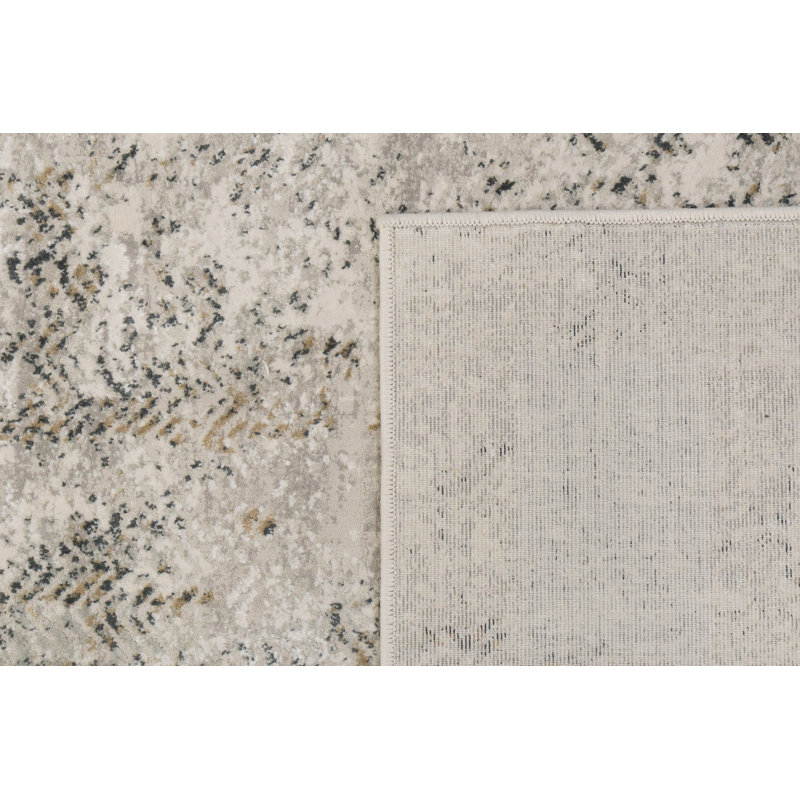 Tapis de zone ivoire Shaniya, Rectangle 6 pi 7 po x 9 pi 6 po