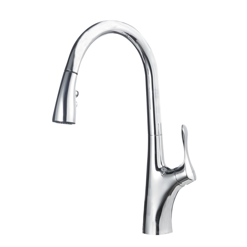 Napa Pull Down Single Handle Kitchen Faucet, Polished Chrome, 1.8