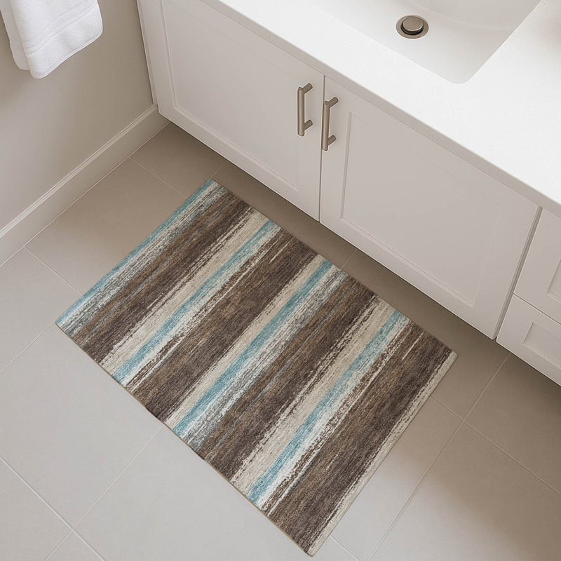 Machine Washable Indoor/Outdoor Chantille ACN2707 Stripes Rug, 1'8" x 2'6", Brown