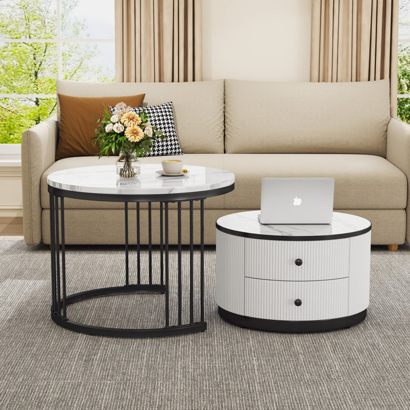 Adio Coffee Table with Storage, Black