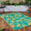 Rectangle 120 cm x 180 cm Floral Kilim Indoor / Outdoor
