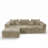108" Oversized L-Shaped Boneless Modular Sectional Sofa Couch with Reversible Chaise and Ottoman, Corduroy Brown Beige-1785635894-1785683356