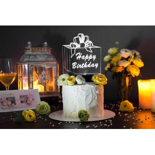 Personalized Las Vegas Sign LED Acrylic Birthday Cake Topper 