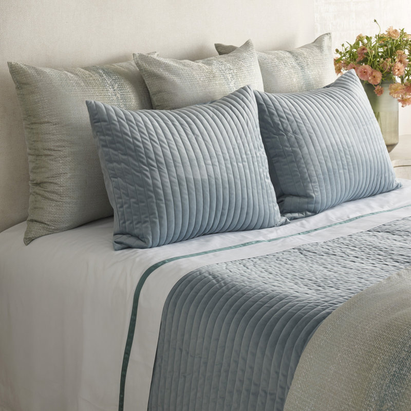 Anguilla Square Pillow Cover & Insert, Aqua