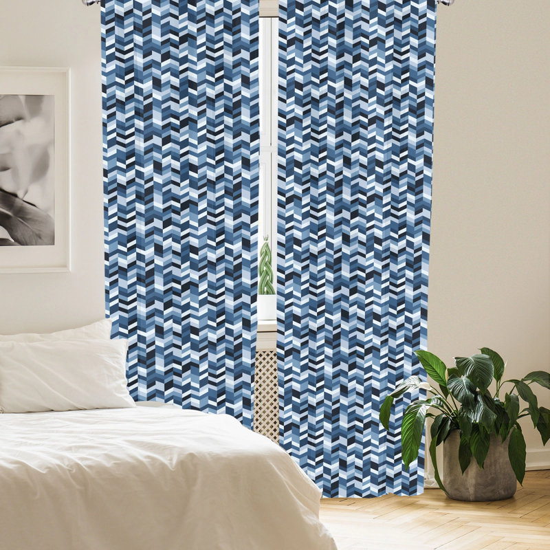 Herringbone Semi-Sheer Rod Pocket Sliding Panel, 28" x 63"