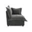 Fauteuil d'appoint moelleux en chenille gris foncé avec coussins de nuage surdimensionnés-1477173442