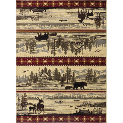 Nature's Nest Multi Lodge Area Rug