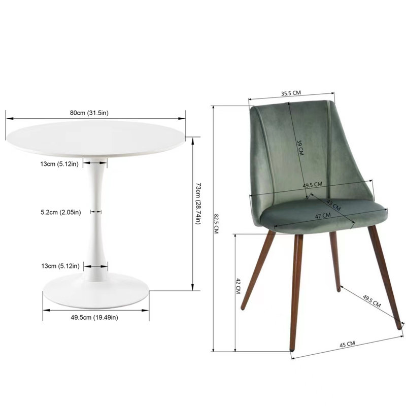 2 - Person Pedestal Dining Set, Cactus