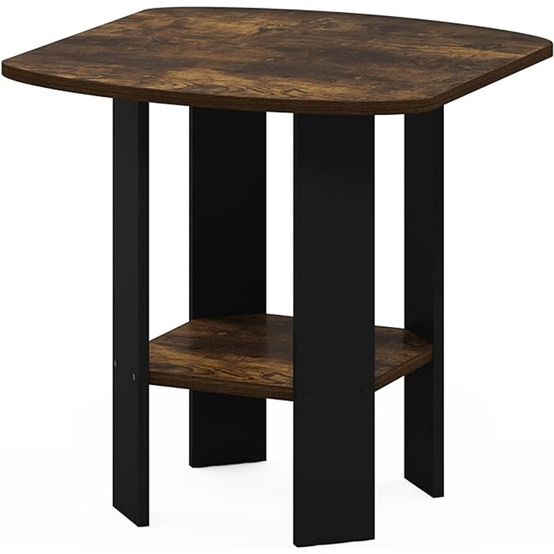 Sarwar End Table, Amber Pine/Black