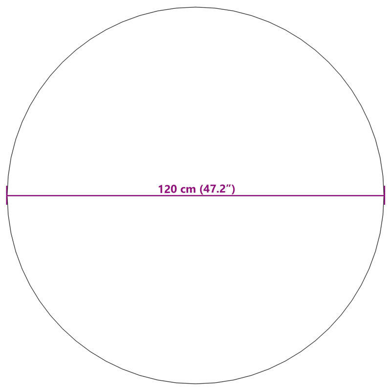 Modern Indoor and Outdoor Rug, Round 120 cm