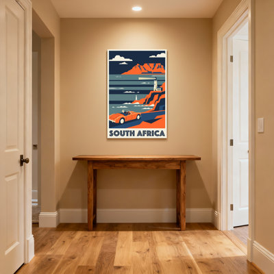 Scenic & Cityscapes, paysage côtier d'Afrique du Sud avec voiture et phare