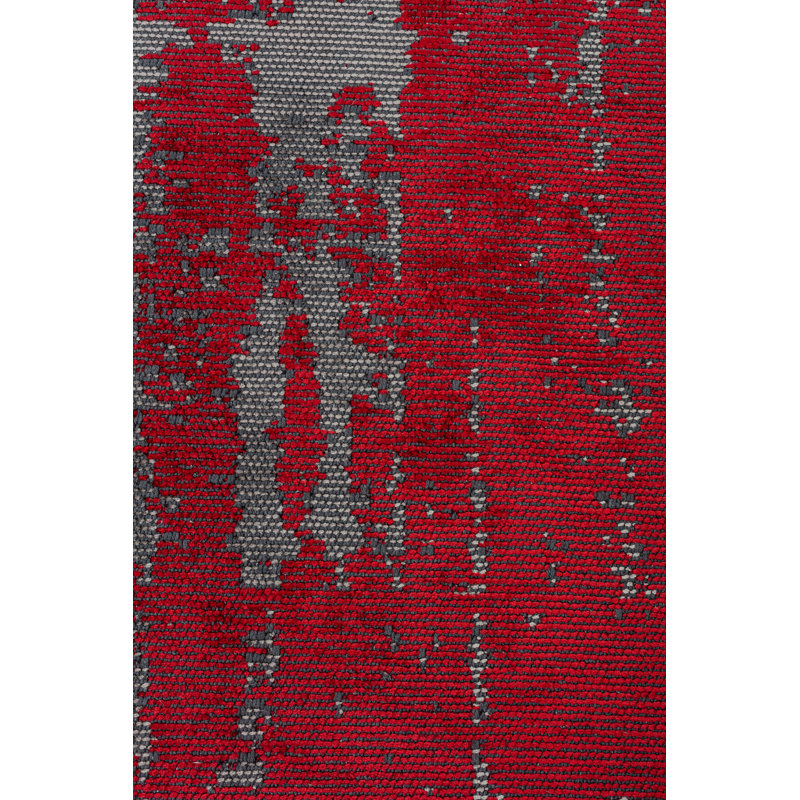 Rapture Red/Gray Luxury Area Rug, Rectangle 7'10" x 11'2"