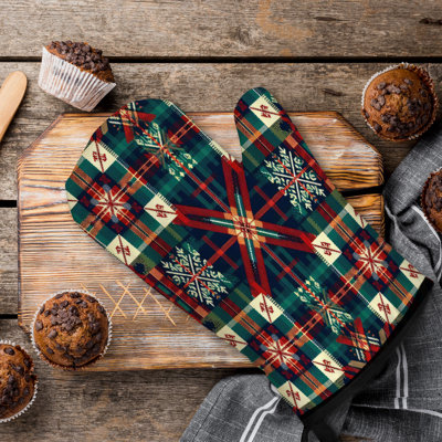 Highland Plaid Vibes Oven Mitt Cotton Twill