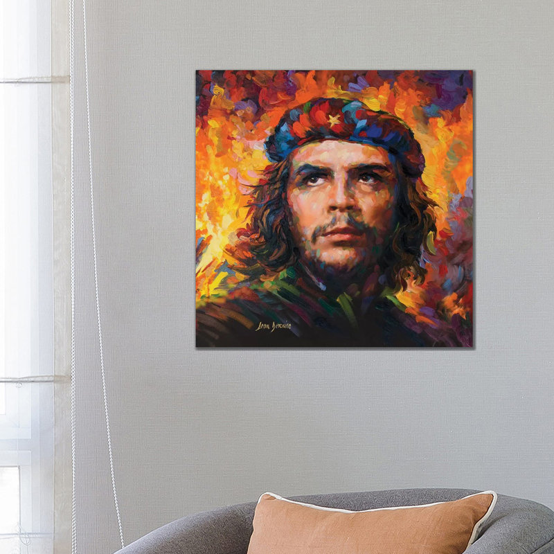 Che Guevara by Leon Devenice - Painting on Canvas, Wrapped Canvas, 66.04cm H x 66.04cm W x 1.91cm D