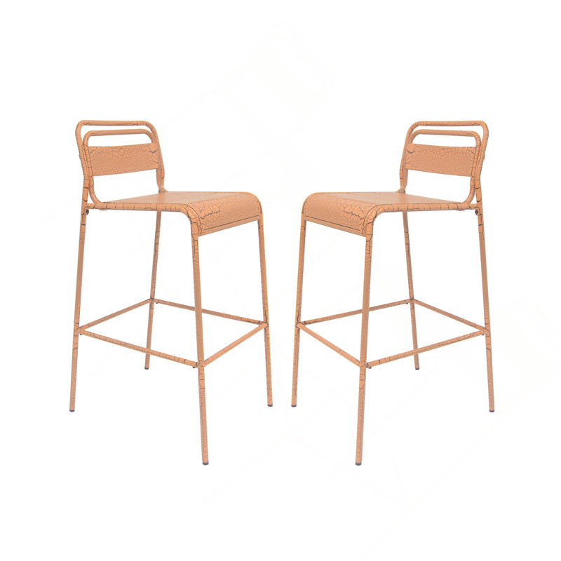 Tabouret d'extérieur (ensemble de 2), 2, Orange