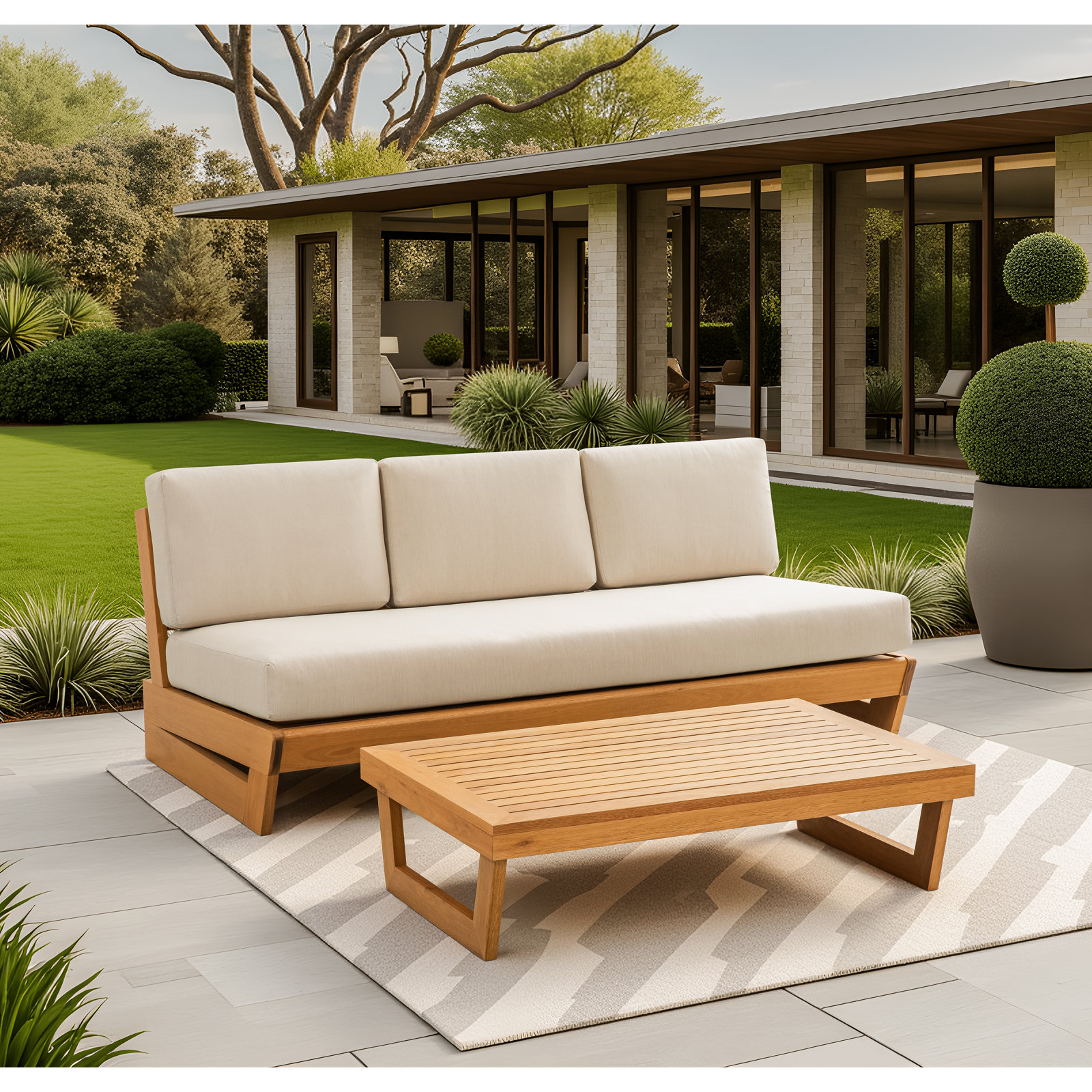 64.4 " Eucalyptus Patio Sofa