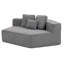 Fauteuil simple gris en molleton Teddy, canapé modulaire compressé avec siège large et trois coussins de dossier, support tout en mousse, fauteuil confortable pour le salon, le dortoir, les enfants et les animaux de compagnie-285250795