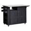 Îlot de cuisine d'extérieur en bois massif extensible 19,3 po / 28 po-135584740