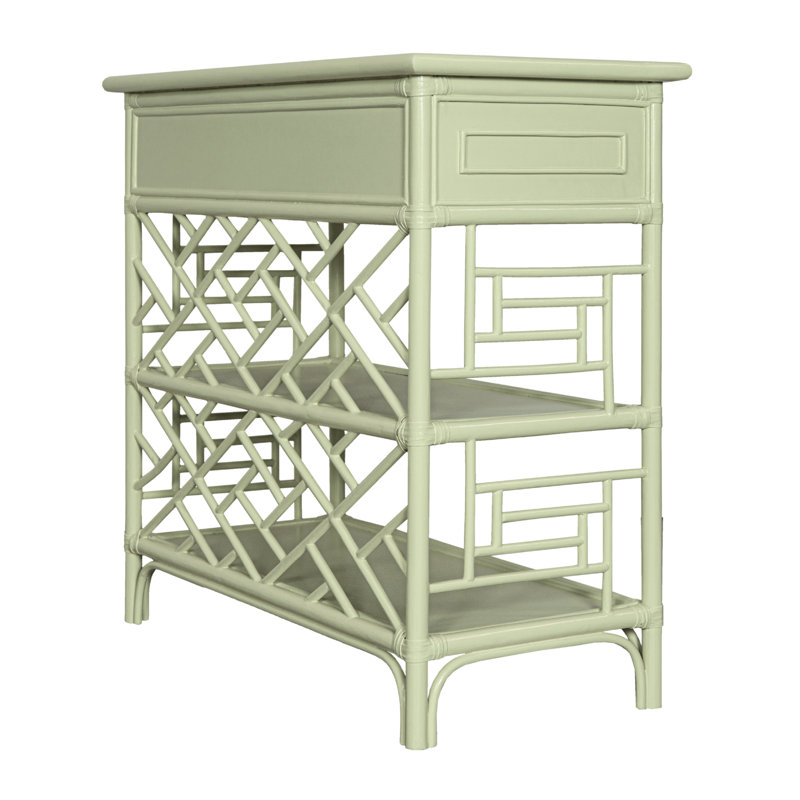 Chippendale End Table, Celery Green