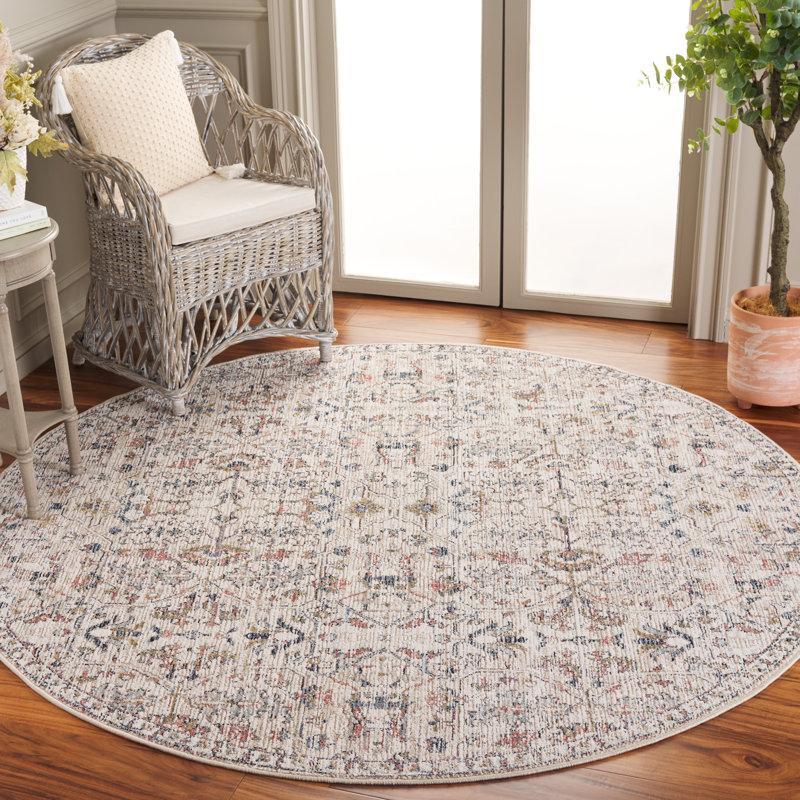 Vivaldi Performance Floral Rug, Round 6'7"