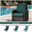 Coussins de chaise d'extérieur 18 po x 36 po x 3,15 po (ensemble de 2), coussin de patio en mousse viscoélastique avec bord en cascade-606117891-607721936