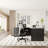 Bow Front L-Shaped Executive Desk With File Cabinet-1687212942