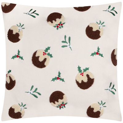Puddings White Square Cushion