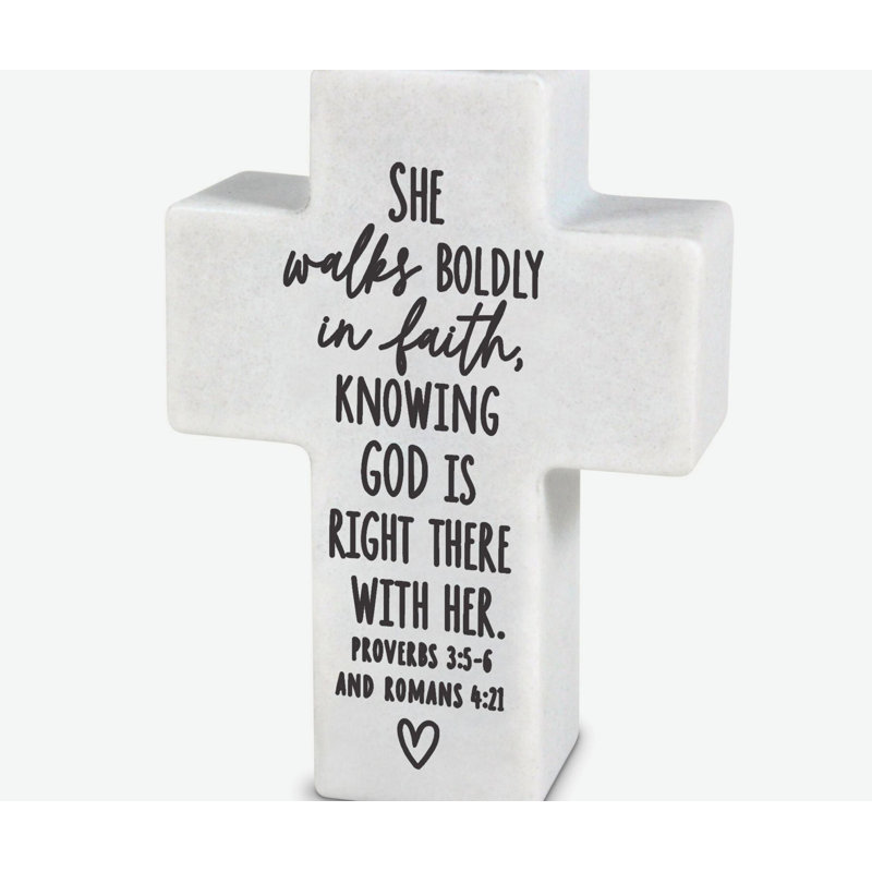 Mini Inspire Cross She Walks Boldly
