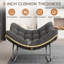 Très grande chaise berçante d'extérieur Papasan avec coussin-136491035
