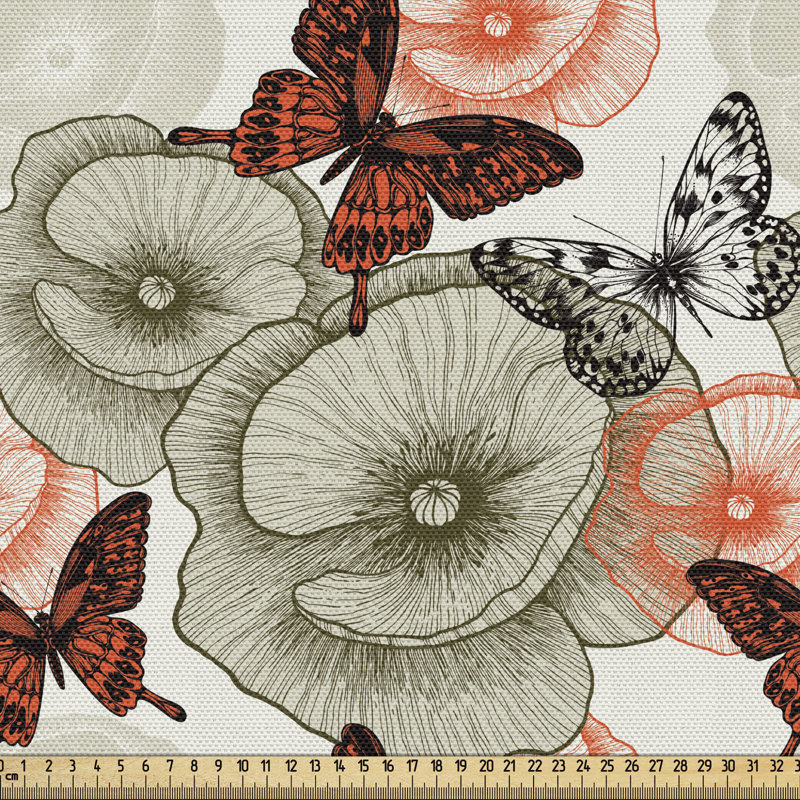 Tissu papillon, l 58 po x L 108 po