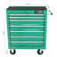 Chariot à outils verrouillable à 7 tiroirs avec roues, glissière à roulement de capacité de 15 kg, cadre en acier laminé à froid, thermolaqué, atelier de 4 po à 2 freins, capacité de glissement, caractéristique importante,-940397308