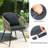 3 Pieces Dining Set with Cushion-87371312