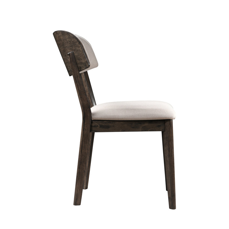Ensemble de salle à manger en bois Tennyson avec table de salle à manger rectangulaire et chaises à dossier ouvert, noyer