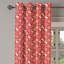 Rideau décoratif à 2 panneaux avec œillets Ophelia & Co., 50 po, rouge beige-493849201