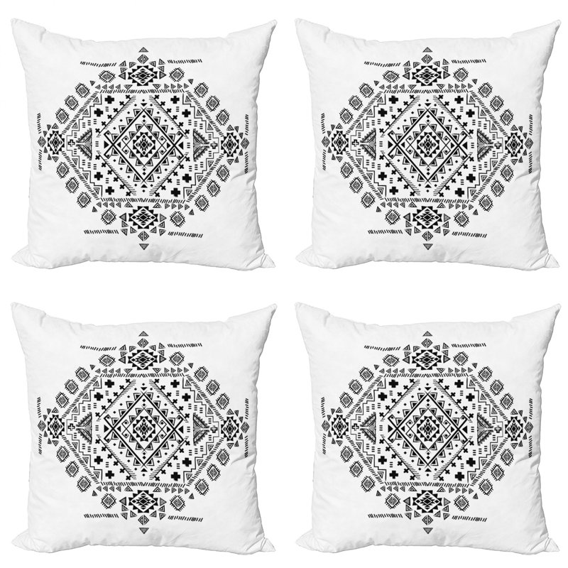 Ambesonne Geometric Reversible Pillow Cover, 18" x 18"