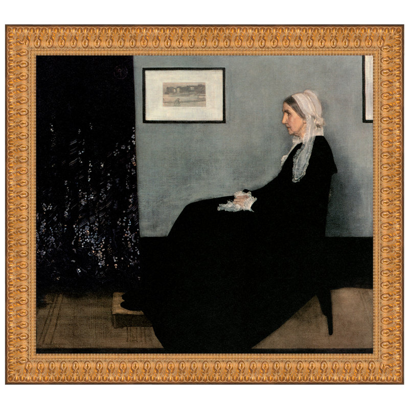 Grande Framed Canvas Portrait of the Artist's Mother, 1871