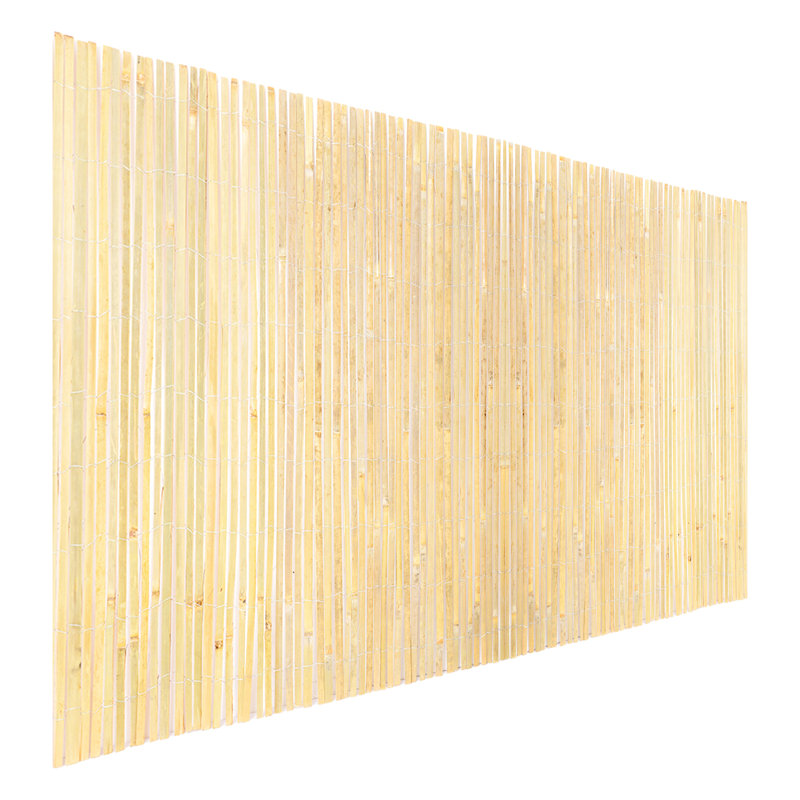 Clôture en lattes naturelles, traité contre la chaleur pour les bords imperméables et sablés à la main, facile à installer sur la balustrade, bonnes décorations murales de 6 pi de hauteur, fabrication robuste, bloque la lumière du soleil, crée un espace privé