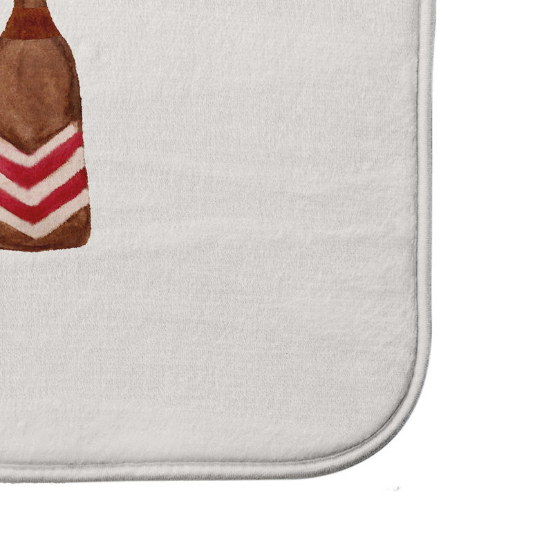 Tapis de bain peint Stella OAR, l 21 po x L 34 po, Ivoire
