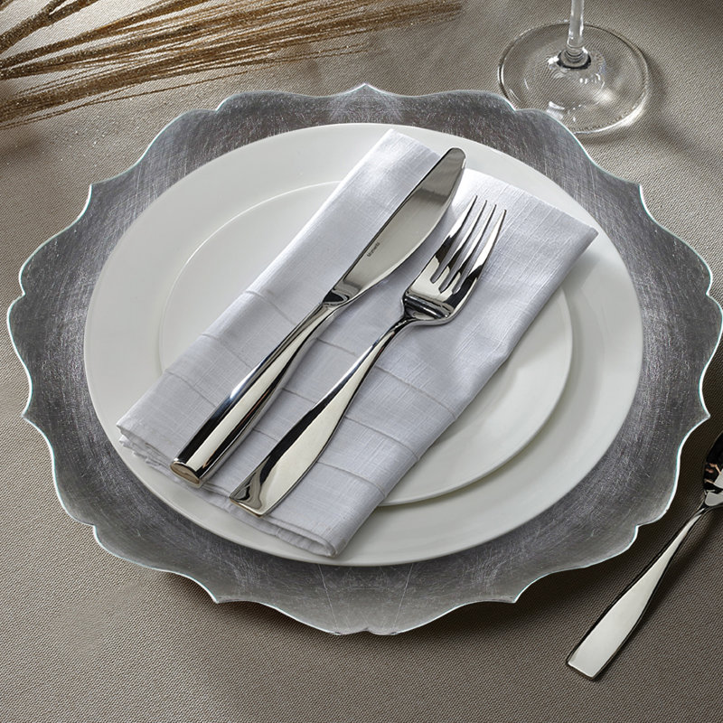 Plat de service 13 po, Argent