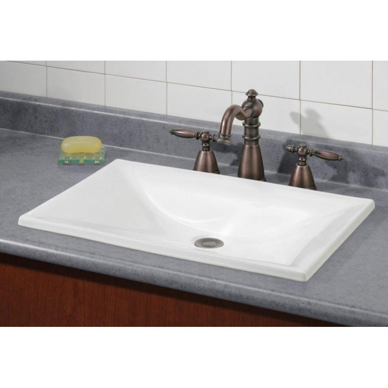 Cheviot Products 15'' Vitreous China Rectangular Bathroom Sink, White