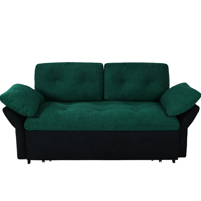 31 escamotable avec structure renforcée et coussin de siège moelleux, Noir/vert