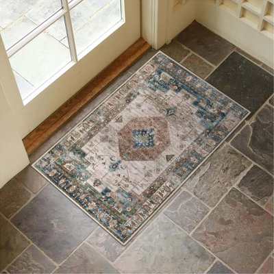 Non Slip Retro Floor Mat 20" X 32" Area Rug Quick Absorbent Entrance Rug Distressed Front Door Mat, Welcome Mats Entryway Rug Doormats For Kitchen Home Patio