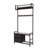 Hall Tree With 2 Movable Drawers, Shoe Storage, Shelves And Garment Racks, 5-In-1 Entryway Bench With 23 Hooks (Fixed And Movable)
