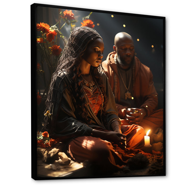 Impression d'art sur toile Hotske, H 44 po x l 34 po x P 1,5 po, Cadre flottant noir