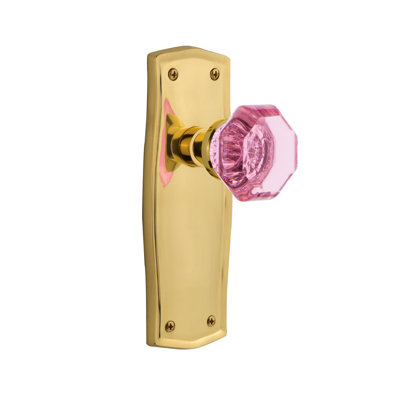 Plaque Prairie avec bouton de porte rose Waldorf