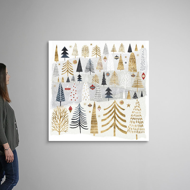 «Christmas Chalet III» par Victoria Borges - reproduction d'art sur toile, H 48 po x l 48 po x P 1,25 po, Toile tendue