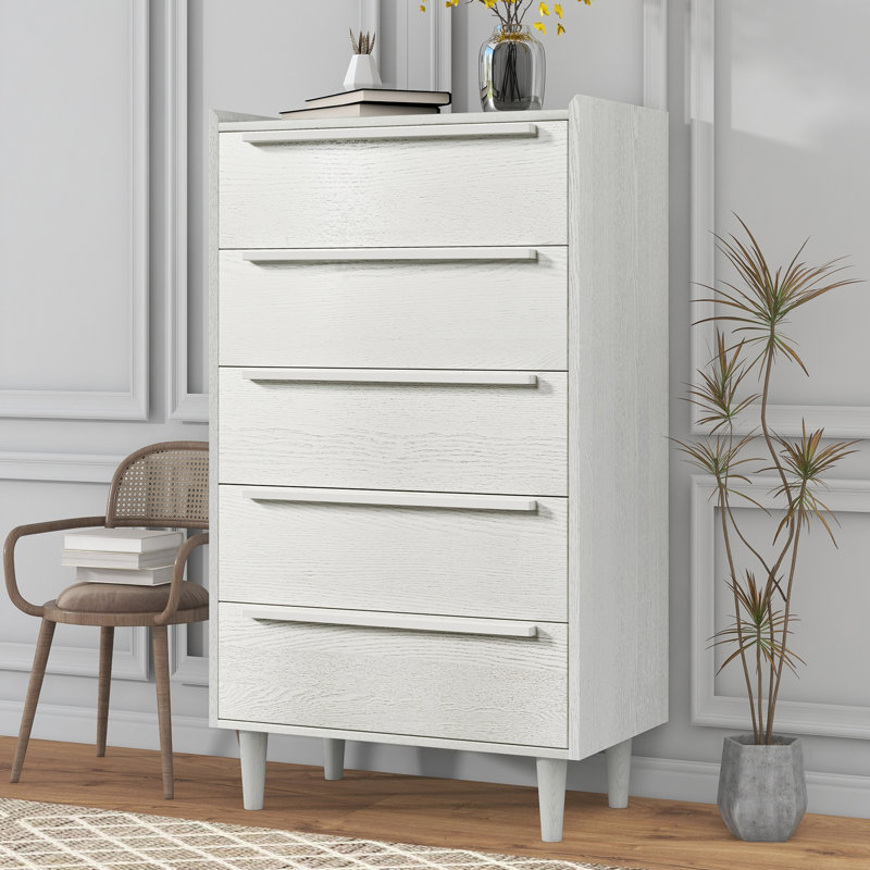 Commode 5 tiroirs Castiglione, Blanc