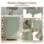 Petit meuble-lavabo moderne de 20 pouces avec lavabo en céramique - Meuble-lavabo compact vert avec porte à fermeture en douceur