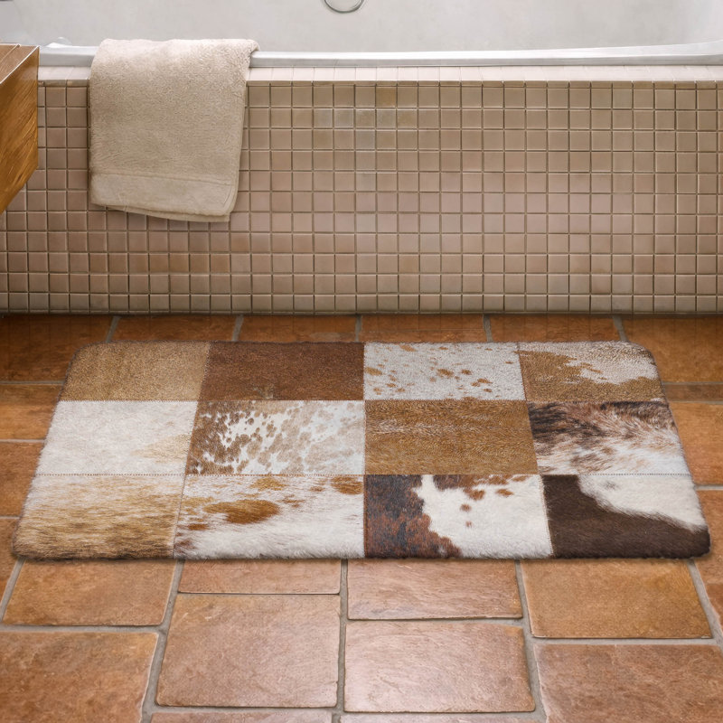 Premium Machine Washable Dream Shag ADS105 Animal Print Rug, 1'8" x 2'6", Brown