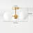 Bradwell 3-Light White Globe Glass Semi Flush Mount Ceiling Light